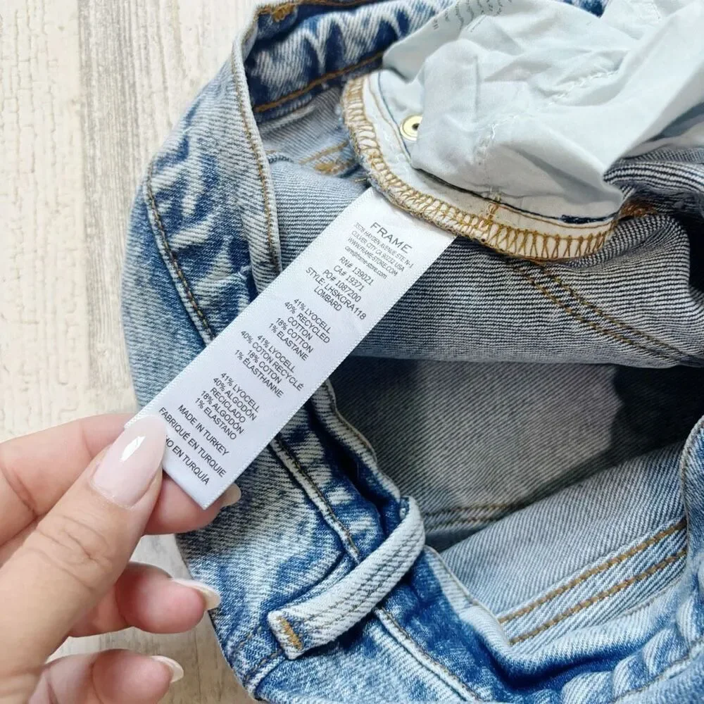 Frame Le High Skinny Crop Raw Edge Jeans Size 29
